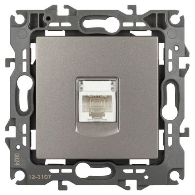 Розетка информационная Эра12 12-3107-16 RJ45 титан Эра Б0065716