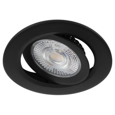Светильник светодиодный KLLED 25A-5 3K BK 5Вт 3000К круглый поворотн. встраив. черн. Эра Б0068164