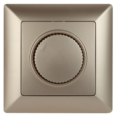 Светорегулятор поворотный СП Solo 4-401-04 600Вт 230В IP20 шампань Intro Б0053708