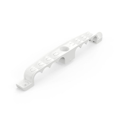 Держатель труб d16мм для прямого монтажа двусторон. на 8 мест бел. (уп.25шт) Промрукав PR13.03288