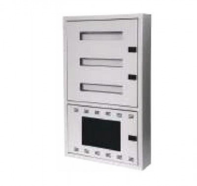 Корпус щита 400х700х100мм навесной с модулями MCB и местом для прокладки сетевых кабелей метал. сер. Cetinkaya Pano CP8500