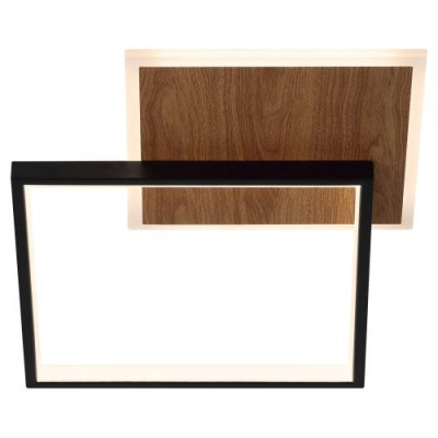 Светильник светодиодный Ferre CLL-1-60-RC BK+Wood 60Вт 3000К-6000К 450х350х60 с пультом ДУ черн./дерево Эра Б0069758