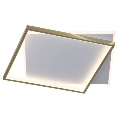 Светильник светодиодный Lima CLL-1-82-RC WH +GD 82Вт 3000К-6000К 500х500х55 с пультом ДУ бел./зол. Эра Б0069755