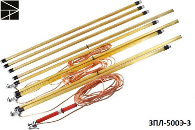 Заземление переносное для воздушных линий ЗПЛ-500Э-3 сечение 25мм с протоколом испытаний ЭЛЕКТРО ТРЕЙД ET-Z246-25-P