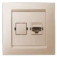 Розетка компьютерная СП Simon15 RJ45 IP20 сл. кость Simon 1590598-031