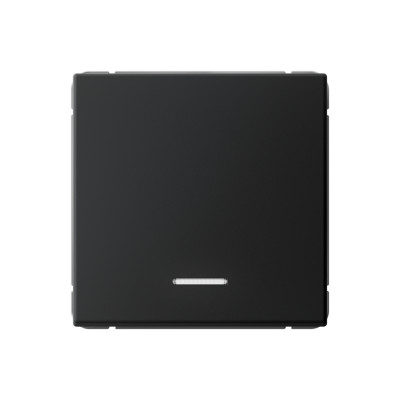 Выключатель кнопочный 1-кл. ArtGallery 10А с подсветкой механизм карбон SE GAL001016