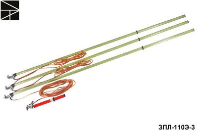 Заземление переносное для воздушных линий ЗПЛ-110Э-3 сечение 70мм с протоколом испытаний ЭЛЕКТРО ТРЕЙД ET-Z175-70-P