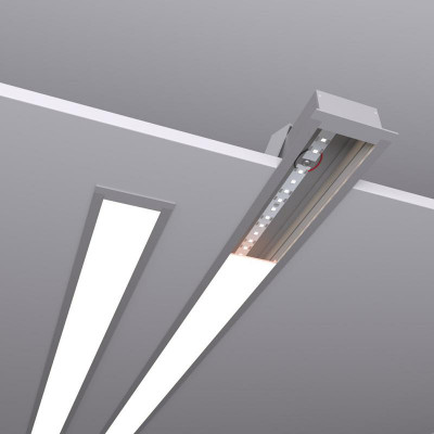 Светильник светодиодный RVE-PLS6332-510-V 15Вт 4000К 510х63х32мм линейный встраив. RAL9006 муар сер. RVElektro RVE00018546