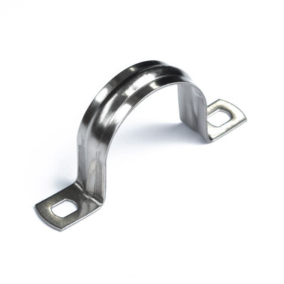 Скоба двухлапковая СМД(INOX) d31-32мм метал. (уп.10шт) Промрукав PR08.13281