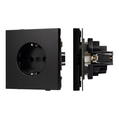 Розетка 1-м СП SCT-TENDO-MEU1-PL-BK 16А IP20 230В механизм Arlight 054079