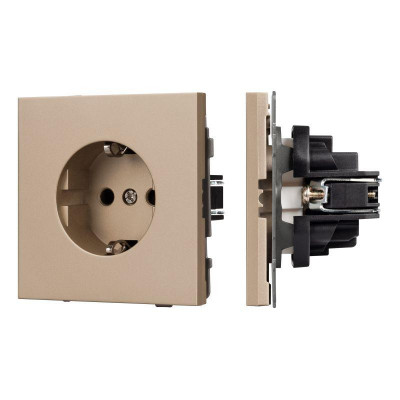 Розетка 1-м СП SCT-TENDO-MEU1-PL-GD 16А IP20 230В механизм Arlight 054081