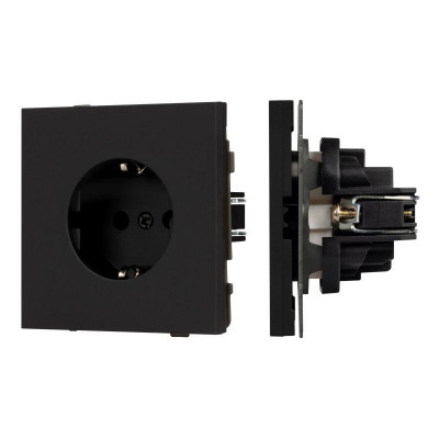 Розетка 1-м СП SCT-TENDO-MEU1-SFPL-BK 16А IP20 230В механизм Arlight 054638