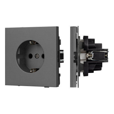 Розетка 1-м СП SCT-TENDO-MEU1-SFPL-GR 16А IP20 230В механизм Arlight 054640