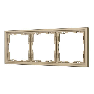 Рамка 3-м FRM-NOBE-SFPL-3-GD пластик. зол. Arlight 054221