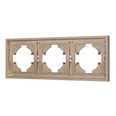 Рамка 3-м FRM-TENDO-PL-3-GD пластик. зол. Arlight 053846