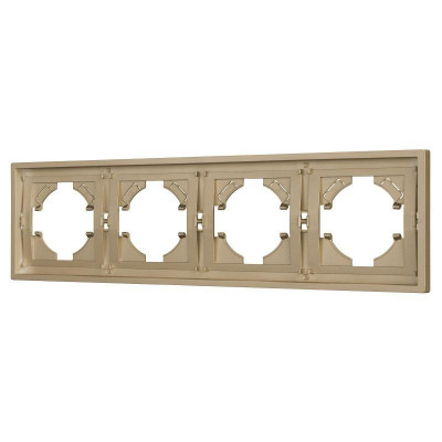 Рамка 4-м FRM-TENDO-SFPL-4-GD пластик. зол. Arlight 054663