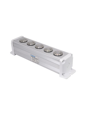 Пост управления BXM47-B5/22-65У1 5 цилиндрических кнопок 1C1NO1NC серебр. Электротехник ET249219