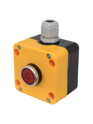 Пост управления ПКУ-22-1W2B-65У1 1 цилиндр с подсветкой 24В AC/DC НЗ IP65 красн. Электротехник ET014869