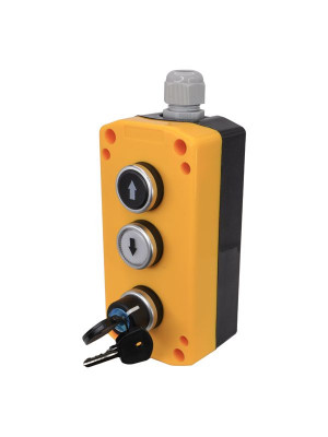 Пост управления ПКУ-22-3441-65У1 1 переключатель на два положения с фиксацией с ключом НО; 1 цилиндр 