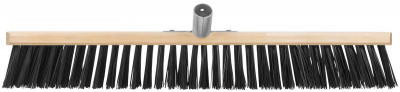Щетка уличная деревянная жесткая щетина металлическая тулейка под углом 5-ти рядная 600мм КУРС 68051