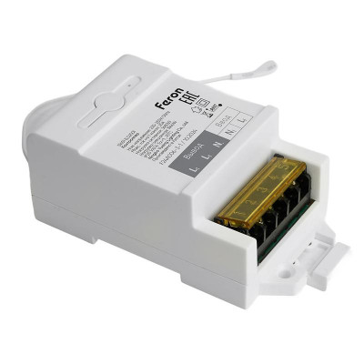 Контроллер радиочастотный LD250 для управления осветительным оборудованием 25А AC 230В 50Гц на DIN-рейку на 1 канал FERON 51651