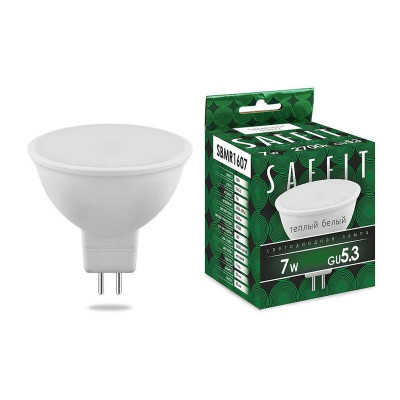 Лампа светодиодная SBMR1607 7Вт MR16 2700К GU5.3 230В SAFFIT 55027