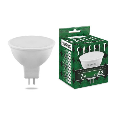 Лампа светодиодная SBMR1607 7Вт MR16 6400К GU5.3 230В SAFFIT 55029