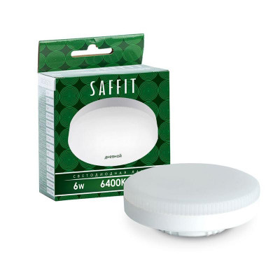 Лампа светодиодная SB06 6Вт 6400К GX53 230В SAFFIT 55196