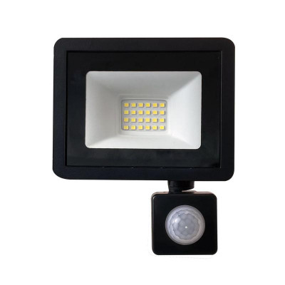 Прожектор светодиодный SFL80-30 30Вт 6400К IP65 AC220В/50Гц 2835SMD с выносным датчиком в компактном корпусе черн. SAFFIT 29523