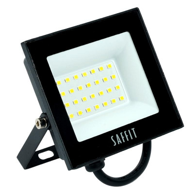 Прожектор светодиодный SFL90-30 30Вт 4000К IP65 AC230В/50Гц 2835SMD в компактном корпусе черн. SAFFIT 55076