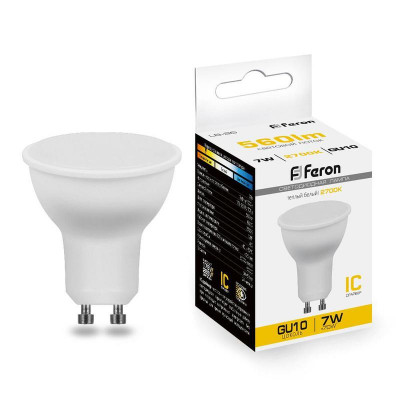 Лампа светодиодная LB-26 7Вт MR16 2700К GU10 230В 80LED FERON 25289