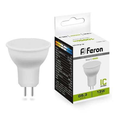 Лампа светодиодная LB-960 13Вт MR16 4000К G5.3 230В FERON 38189