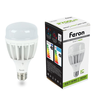Лампа светодиодная LB-65 30Вт T80 4000К E27-E40 230В FERON 25818