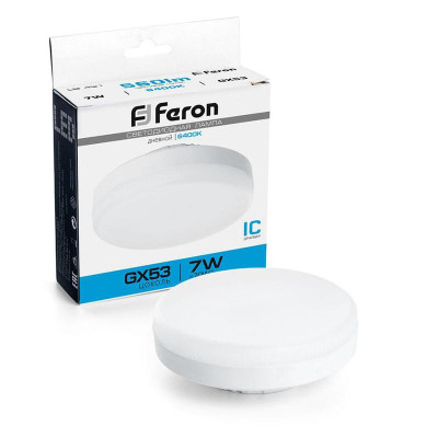 Лампа светодиодная LB-451 7Вт 6400К GX53 230В FERON 25866