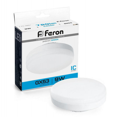 Лампа светодиодная LB-452 9Вт 6400К GX53 230В FERON 25867