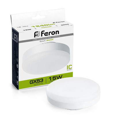 Лампа светодиодная LB-454 15Вт 4000К GX53 230В FERON 25836