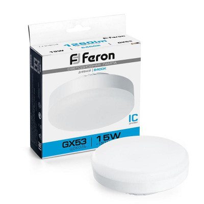 Лампа светодиодная LB-454 15Вт 6400К GX53 230В FERON 25869