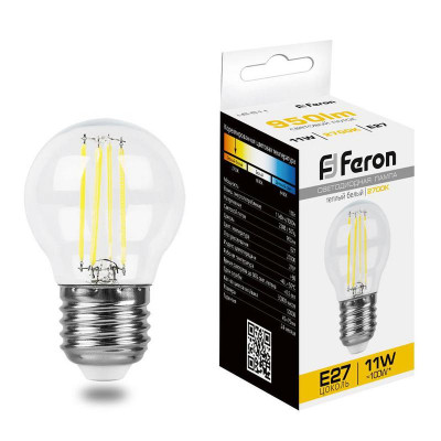 Лампа светодиодная LB-511 11Вт прозрачная 2700К E27 230В FERON 38015