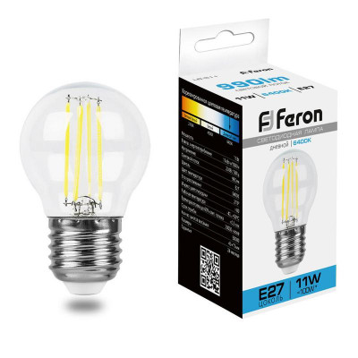 Лампа светодиодная LB-511 11Вт прозрачная 6400К E27 230В FERON 38226