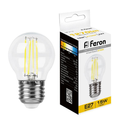 Лампа светодиодная LB-515 15Вт прозрачная 2700К E27 230В FERON 38252