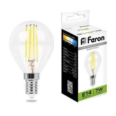 Лампа светодиодная LB-52 7Вт 4000К E14 230В FERON 25875