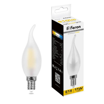 Лампа светодиодная LB-714 11Вт матовая 2700К E14 230В FERON 38009