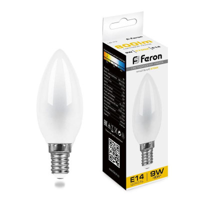 Лампа светодиодная LB-73 9Вт матовая 2700К E14 230В FERON 25955