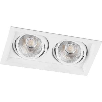 Светильник светодиодный AL202 2х12Вт 4000К 2160лм 35град. карданный с драйвером и клеммой в комплекте бел. FERON 29774