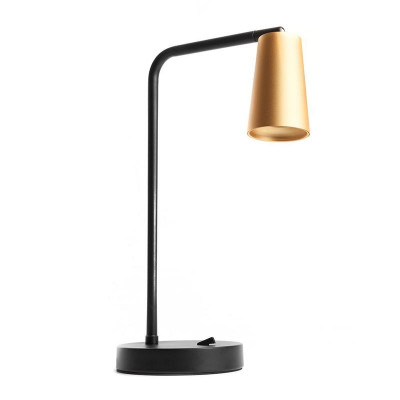 Светильник настольный DE185 max 35Вт 230В под лампу GU10 зол. и черн. FERON 48426