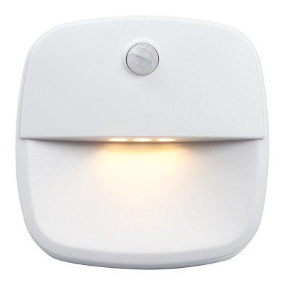 Светильник FN1220 IP20 75х75х27мм квадрат 3хAAA (в комплект не входят) с датчиком движения и освещенности 3м бел. FERON 41881