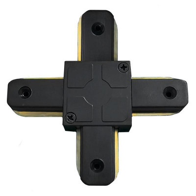 Коннектор Х-образный LD1002 для шинопровода CAB1003 и CAB1005 черн. FERON 10331