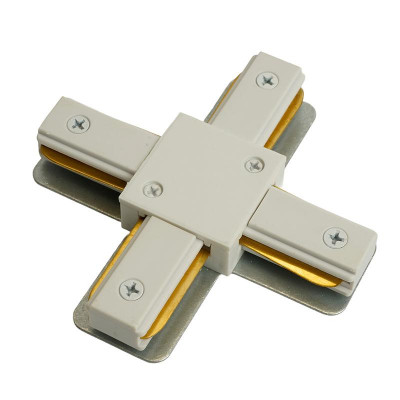 Коннектор Х-образный LD1018 для шинопровода CAB1007 бел. FERON 51893