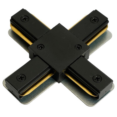 Коннектор Х-образный LD1018 для шинопровода CAB1007 черн. FERON 51894