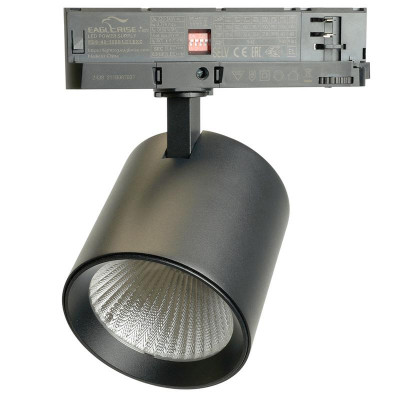 Светильник светодиодный трековый TR Reflex 40Вт 4000К 3500-3600лм 36град. на шинопровод 3ф с функцией выбора мощности черн. FERON 52059